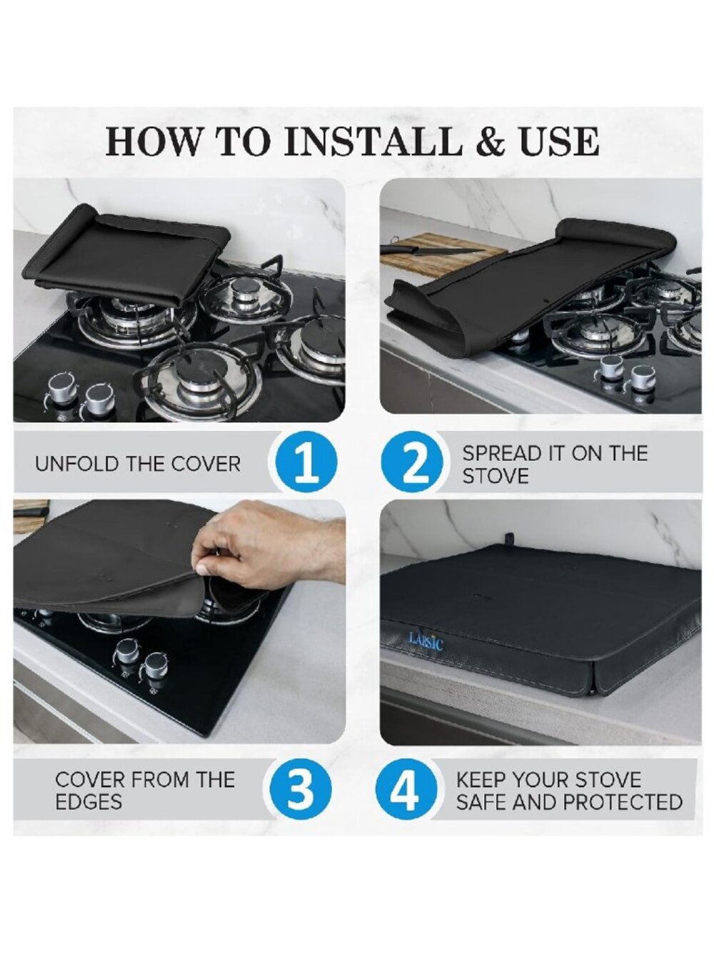 Foldable Gas Stove Burner Guard - Picture 2 of 10